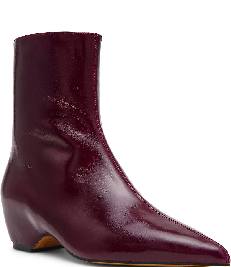 Steve Madden Karlson Leather Pointed Toe Ankle Booties