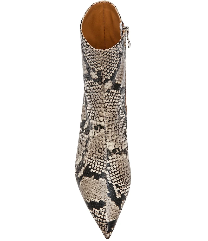 Steve Madden Karlson Snake Print Pointed Toe Ankle Booties