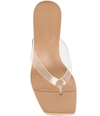 Steve Madden Katrine Clear Thong Wedge Sandals