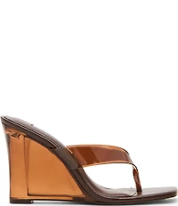 Steve Madden Katrine Clear Thong Wedge Sandals