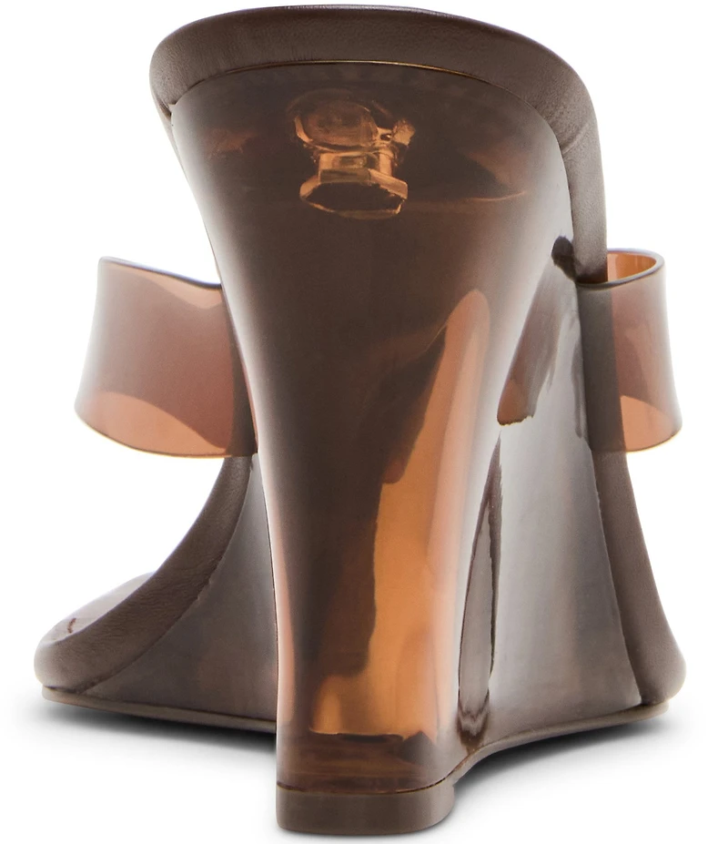 Steve Madden Katrine Clear Thong Wedge Sandals