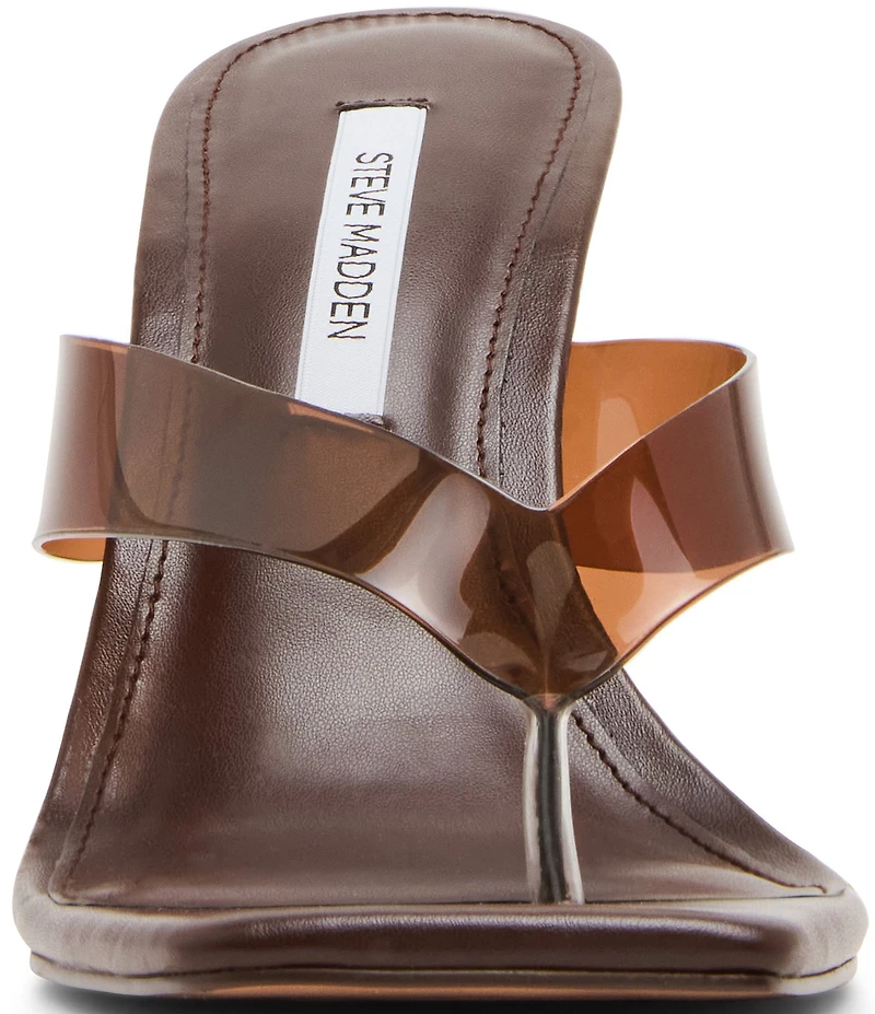 Steve Madden Katrine Clear Thong Wedge Sandals