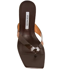 Steve Madden Katrine Clear Thong Wedge Sandals