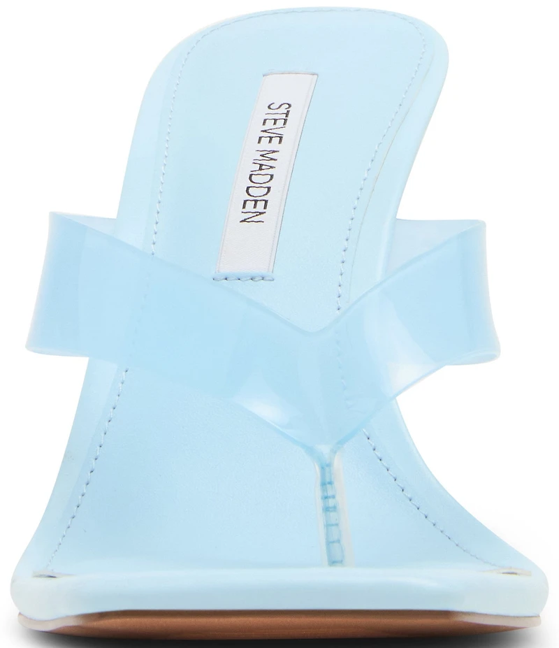 Steve Madden Katrine Clear Thong Wedge Sandals