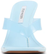 Steve Madden Katrine Clear Thong Wedge Sandals