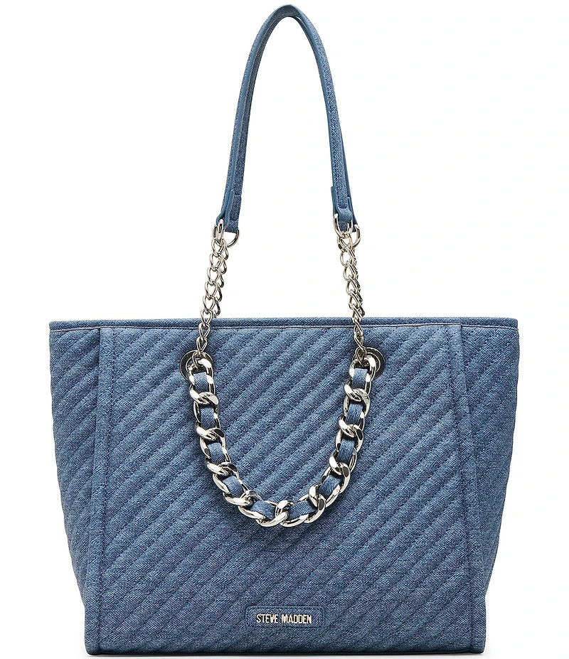 Steve Madden Katt Denim Tote Bag with Pouch