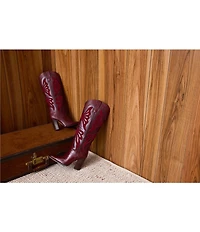 Steve Madden Kaz Croco Embossed Tall Block Heel Western Boots