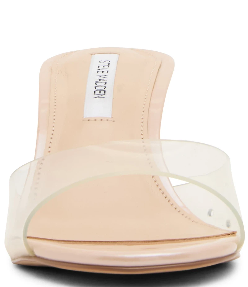 Steve Madden Kendrix Clear Vinyl Dress Slide Sandals