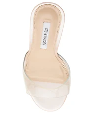 Steve Madden Kendrix Clear Vinyl Dress Slide Sandals