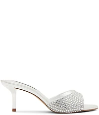 Steve Madden Kendrix Nappa Leather Rhinestone Dress Slide Sandals
