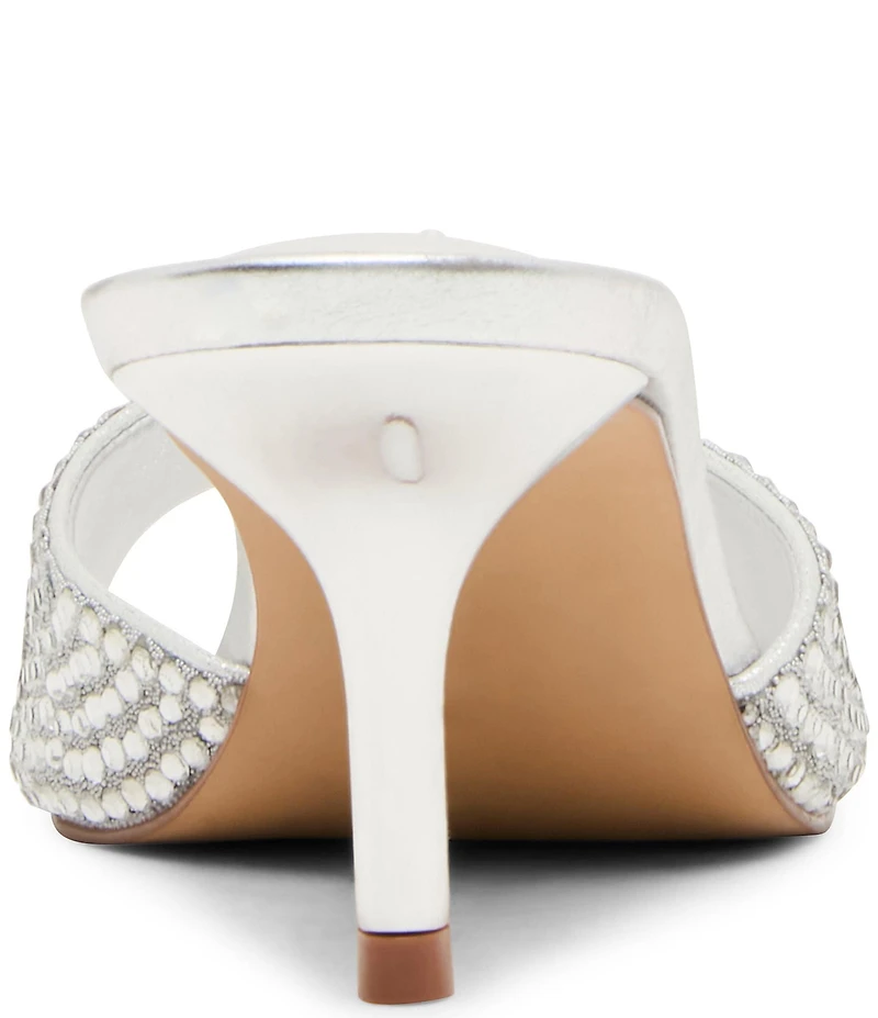 Steve Madden Kendrix Nappa Leather Rhinestone Dress Slide Sandals