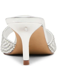 Steve Madden Kendrix Nappa Leather Rhinestone Dress Slide Sandals