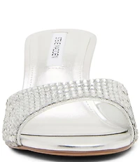 Steve Madden Kendrix Nappa Leather Rhinestone Dress Slide Sandals