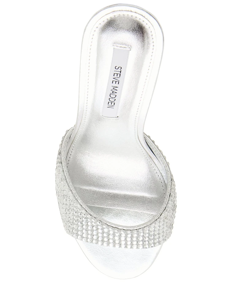 Steve Madden Kendrix Nappa Leather Rhinestone Dress Slide Sandals