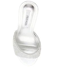 Steve Madden Kendrix Nappa Leather Rhinestone Dress Slide Sandals