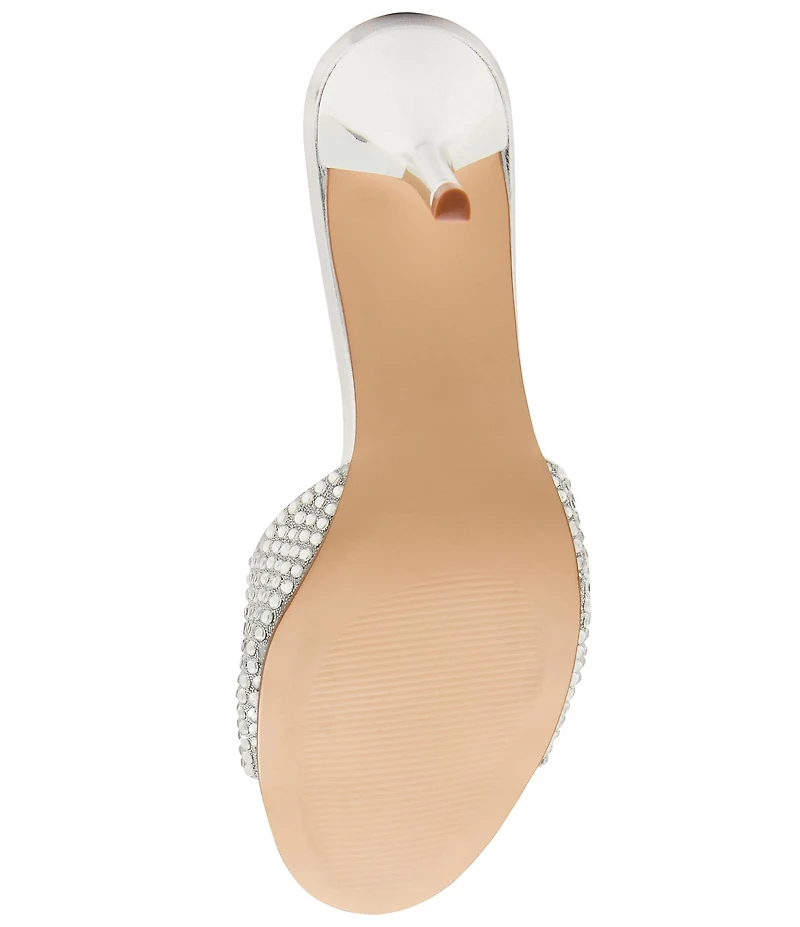 Steve Madden Kendrix Nappa Leather Rhinestone Dress Slide Sandals