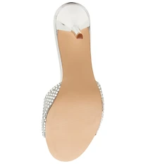 Steve Madden Kendrix Nappa Leather Rhinestone Dress Slide Sandals