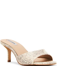 Steve Madden Kendrix Snake Print Leather Dress Slide Sandals