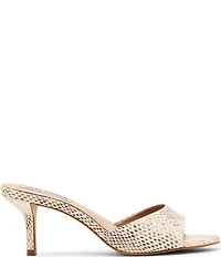 Steve Madden Kendrix Snake Print Leather Dress Slide Sandals