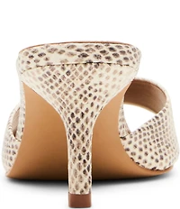 Steve Madden Kendrix Snake Print Leather Dress Slide Sandals