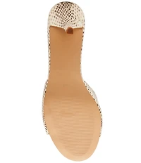 Steve Madden Kendrix Snake Print Leather Dress Slide Sandals