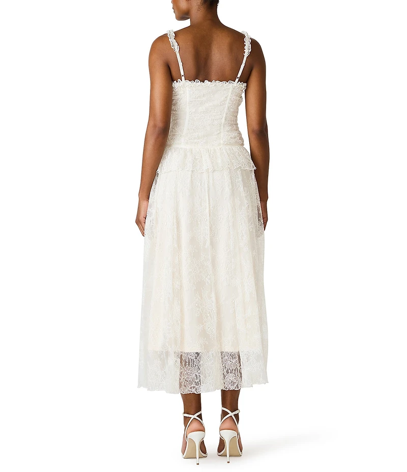 Steve Madden Kennedy Chantilly Lace A-Line Midi Dress