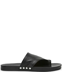 Steve Madden Kessey Leather Thong Toe Strap Studded Sandals