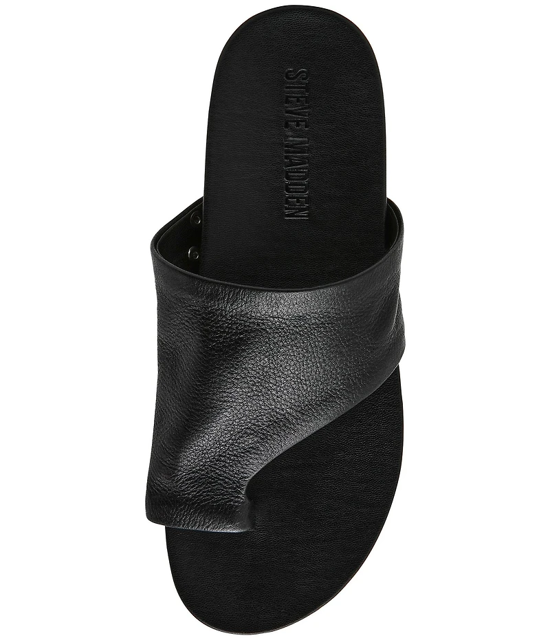 Steve Madden Kessey Leather Thong Toe Strap Studded Sandals