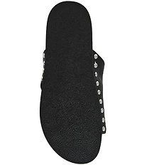 Steve Madden Kessey Leather Thong Toe Strap Studded Sandals
