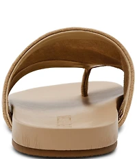Steve Madden Kessey Suede Thong Toe Strap Studded Sandals