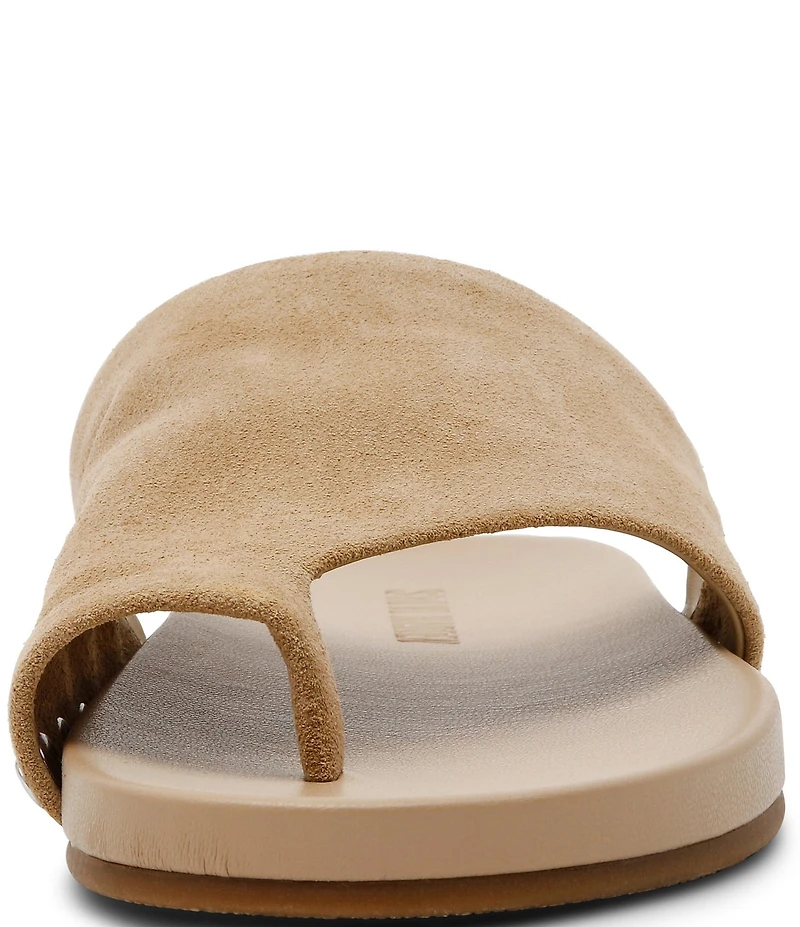 Steve Madden Kessey Suede Thong Toe Strap Studded Sandals