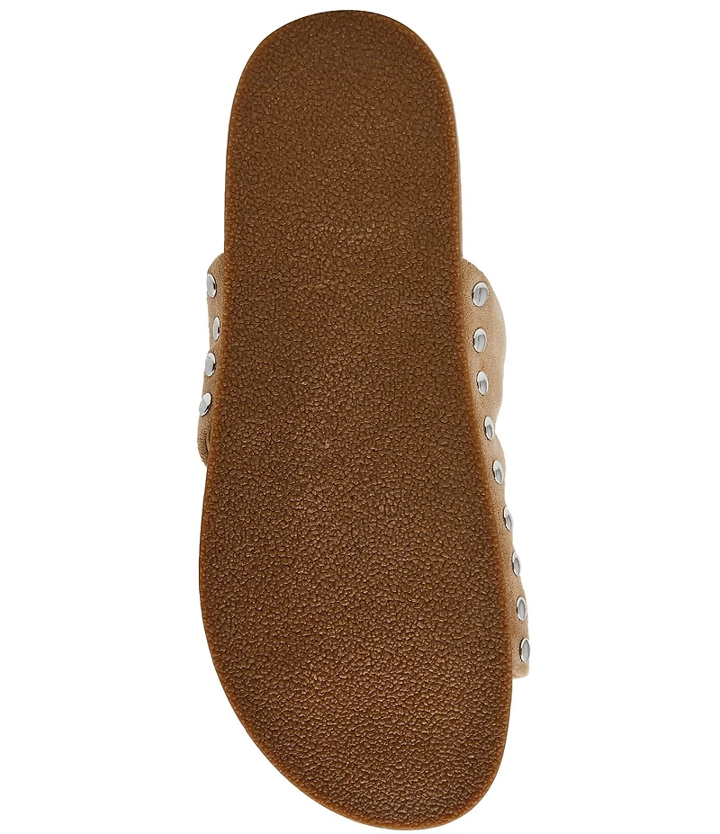 Steve Madden Kessey Suede Thong Toe Strap Studded Sandals