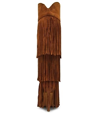 Steve Madden Kinzee Fringe Suede Stiletto Tall Western Boots
