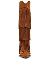 Steve Madden Kinzee Fringe Suede Stiletto Tall Western Boots
