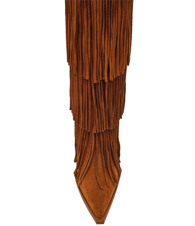 Steve Madden Kinzee Fringe Suede Stiletto Tall Western Boots