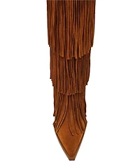 Steve Madden Kinzee Fringe Suede Stiletto Tall Western Boots