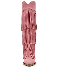 Steve Madden Kinzee Fringe Suede Stiletto Tall Western Boots
