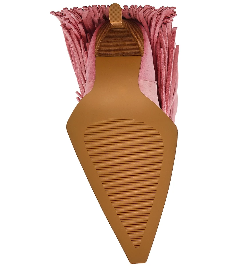 Steve Madden Kinzee Fringe Suede Stiletto Tall Western Boots