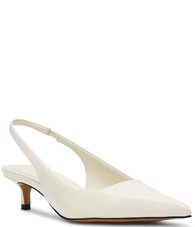 Steve Madden Kittie Patent Kitten Heel Slingback Dress Pumps
