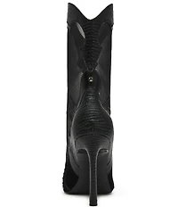 Steve Madden Konah Mesh and Suede Pointed Toe Western Booties