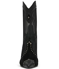 Steve Madden Konah Mesh and Suede Pointed Toe Western Booties