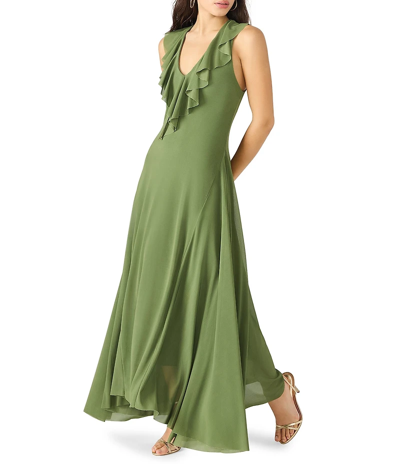 Steve Madden Kora Ruffle Scoop Neck Maxi Dress