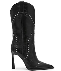 Steve Madden Kylar Leather Studded Western Boots