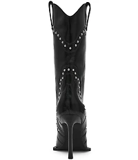 Steve Madden Kylar Leather Studded Western Boots