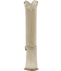Steve Madden Kyndall Suede Hardware Strap Pointed Toe Tall Western Boots