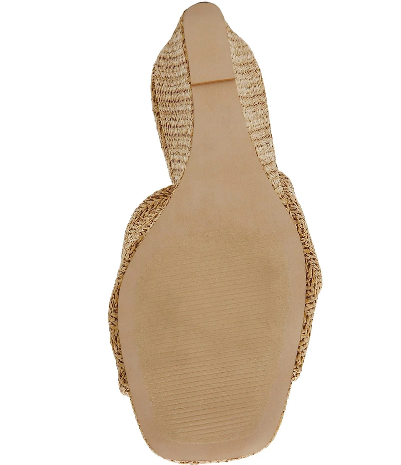 Steve Madden Laelia Raffia Wedge Slide Sandals