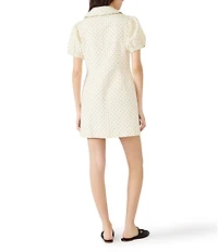 Steve Madden Laina Short Sleeve Polka Dot Mini Dress