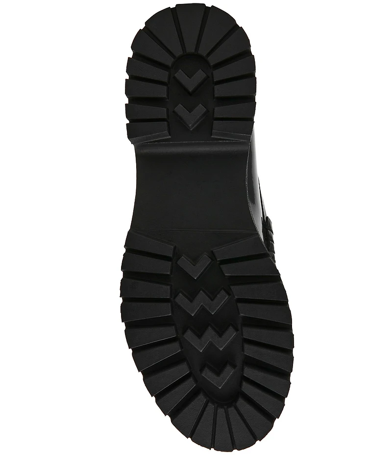 Steve Madden Langsten Leather Platform Lug Sole Penny Loafers