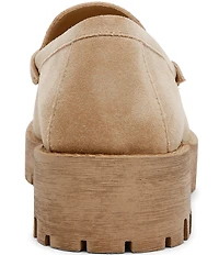 Steve Madden Langsten Suede Platform Lug Sole Penny Loafers