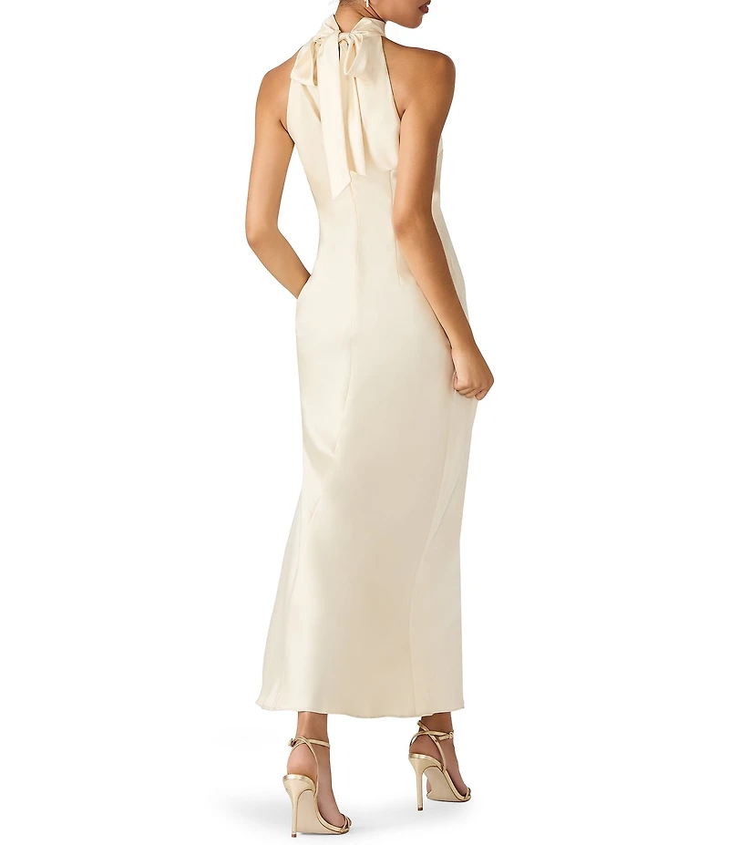 Steve Madden Lara High Neck Sleeveless Maxi Dress